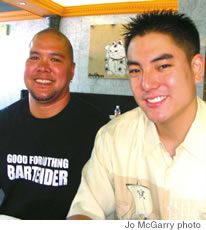 Moses Gomez (left) and Blaise Sato at Neo Nabe