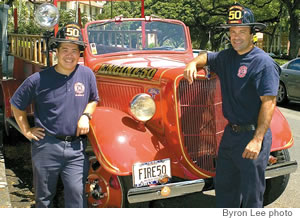 Kendall Ching and Edward Call of Fire Truck Hawaii: go ahead, ring the bell