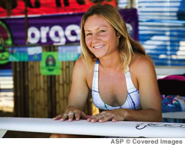 Surfing pro Rochelle Ballard works hard to stay fit