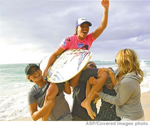 Roxy Pro champ and pride of the West Side Melanie Bartels
