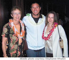 With mom Stephanie Whalen and wife Charisse