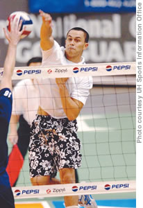 UH volleyball team co-captain Eric Kalima