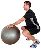 Squatted calf raise: start on toes, bring heels up, release, high reps