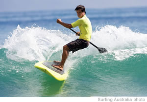 Surfer/shaper Dave Parmenter cutting back into sweet victory in the Noosa Surf Festival in Australia