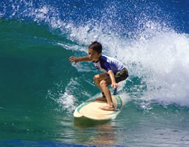 A menehune in a moment of great position and concentration … watch out, Kelly Slater
