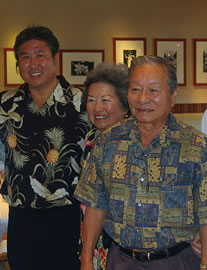 Alan Wong, Helen and Charlie Higa