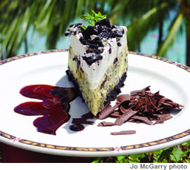 The Colony’s new white chocolate-dipped Oreo cheesecake