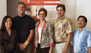 The AIA Team (from left): Karen Sakamoto, Geoffrey Lewis, Amy Blagriff, John Fullmer and Keith Tanaka