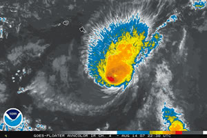 NOAA satellite images of Flossie earlier this week