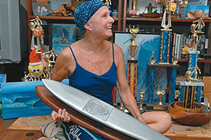 Jeannie Chesser and her surf for survival. See you Saturday night!