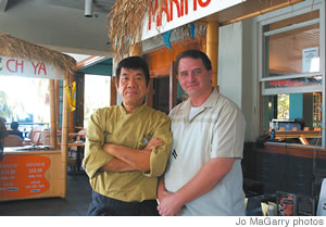 Makino Chaya owner Toru Makino and GM Chris Mitchell