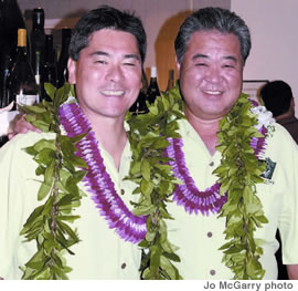 'The Chef' Roy Yamaguchi and 'Da Farmer' Dean Okimoto