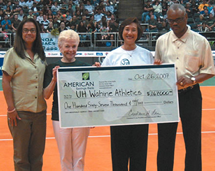 American Savings Bank Donates Funds to UH Women's Athletics