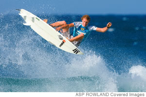 Pipeline master and Triple Crown champ Aussie Bede Durbidge lets his surfing do the talking