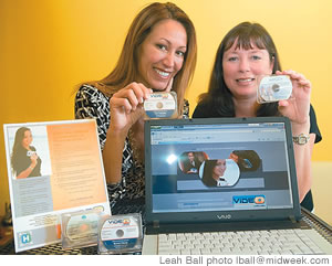 Gina Finkelstein and Michele Pokung of Video Business Card Hawaii