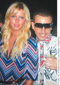 Indashio with Nicky Hilton at the Miami Vice premiere