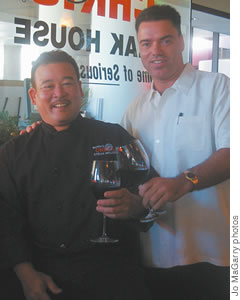Ruth's Chris executive chef Kyle Yonashiro and Jeff Blair