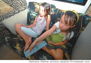 TVs present no health dangers to children such as Tiara and Naia Deir, but a sedentary life does