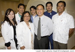 Dr. Pang with some members of the Queen's oncology team