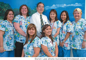 Dr. Stephen Chinn with his staff