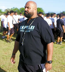Kapolei head football coach Darren Hernandez looks ahead to fall. Photo from ReplayImages.
