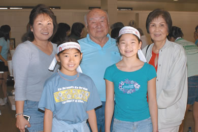 Shelley Miyasato, Caylee Kurasaki, Roy Kunihisa, Leah Miyasato and Hatsue Kunihisa