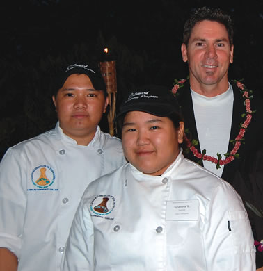 Randy Custales, Shanna Bise and Chef Michael Scully