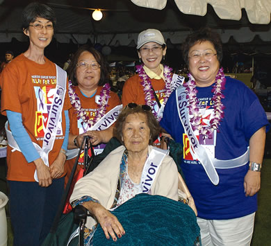 Gail Yoshimoto, Irene Lance, Elsie, Carla and Ann Kishimori