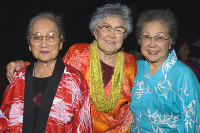 Lillian Shiraishi, Lillian Kuroiwa and Elaine Cho