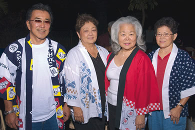 Larry Muramoto, Muriel Takahashi, Ella Maeda and Karen Fujioka