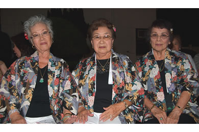 Helene Yamaguchi, Bernice Ishigani and Carol Ishii