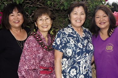 Barbara Fujioka, Kristin Higa, Jeanette Makashima and Shari Fujisaki