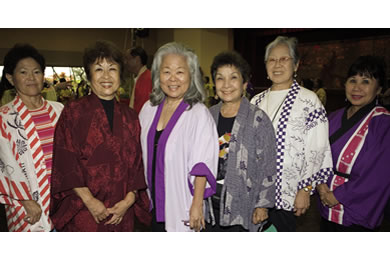 Karen Fujioka, Janet Yamauchi, Ella Maeda, Jean Zane, Nancy Taniguchi and Karen Okubo
