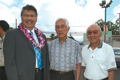 U.S. Attorney Ed Kubo, David Hirano and Eddie Uemori