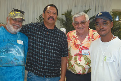 Lloyd Lee, Woody Kahiapo, Frank Tomczyk and Frank Pacheco