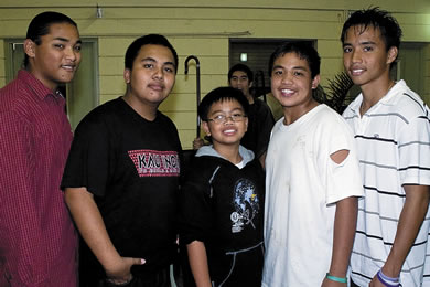 Kaylen Defan, Philip Sniffen, Jeremiah Grospe, Clarence Comesario and Michael Caoili