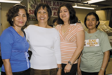 Linda Flores, Lolita Quidilla, Tina Bugawan and Imelda Scoba Miguel