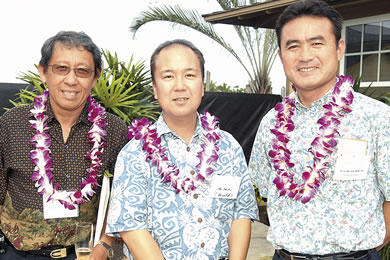 Lenny Villanueva, Donald Amemiya and Susumu Kumagai