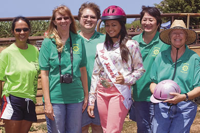Linda Jimenez, Laurie Hanan, Cherrielynn Kamahele, Miss Rodeo Hawaii 2008 Shelby Rivera, Bette Uyeda