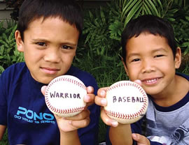 Noah (left) and Jalen Ah Yat are two of the youngsters registering to play baseball in a new Waimanalo league. Photo from Lei Ah Yat.