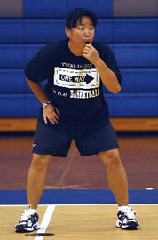 Kailua High School girls basketball coach Ramona Takahashi. Photo by Nathalie Walker