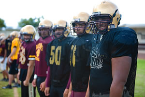 Castle's Solomon Koehler and his teammates. Photo by Leah Ball