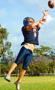 Kalaheo quarterback Cody vonAppen at practice