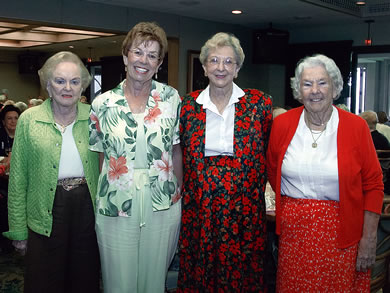 Shirley Connors, Margie Van Swearingen, Mitzi Austin and Margina Frazier