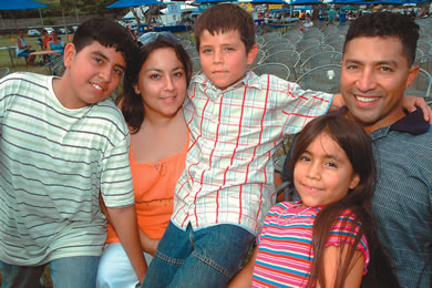 Adrian, Yvette, B.J., Reyna and Juan Rocha