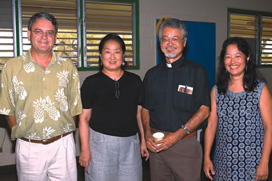 Gary Barbaree, Clare Kawamura, Rev. Bob Nakata and Leslie Ringuette