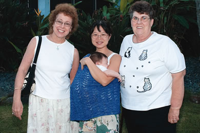 Susie Grant, Carol Fong, Makana and Margaret Toonen