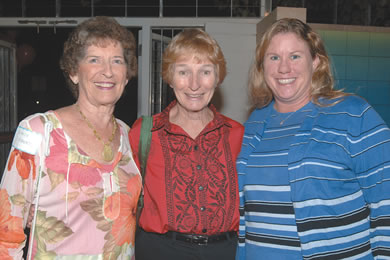 Nancy Roberts, Pat Melville and Sharon Geary