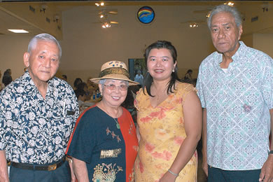 George and Winnie Nakamura, Alice Liu and Joe Piimauna