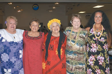 Margaret Peters, Marie Payne, Frances Peoples, Betty Akeo and Amanda Martin
